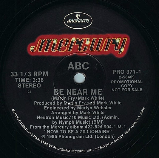 ABC     Be Near Me     U.S. 12" Promo