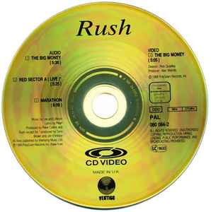 RUSH - The Big Money - Rare Import CD Video Single