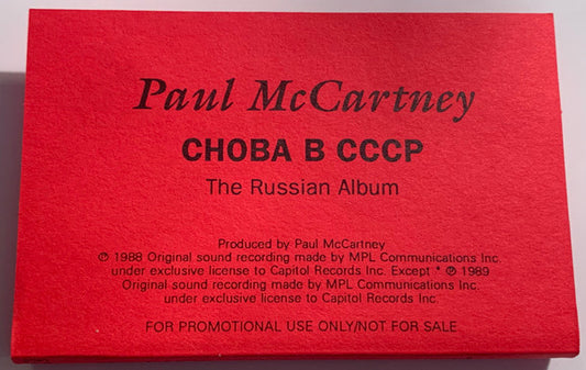 Paul Mc Cartney - Choba B CCCP / The Russian Album  Rare U.S. Promo Cassette LP