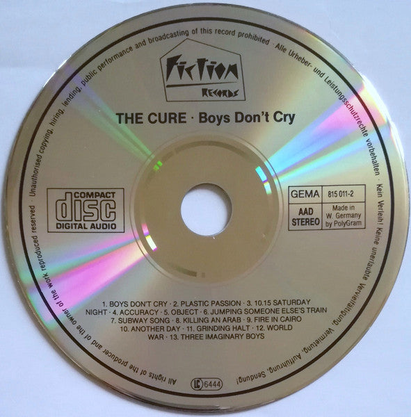 The Cure - Boys Don't Cry - RARE Withdrawn 13-Track First Europe Issue