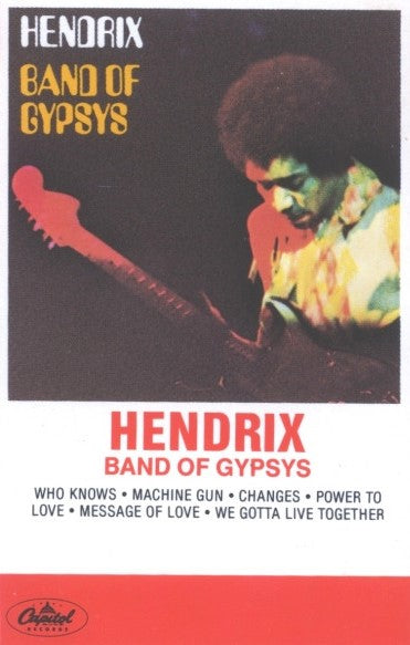 Jimi Hendrix - Band Of Gypsys    U.S. Cassette LP