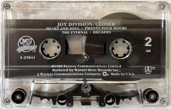 Joy Division - Closer   U.S. Cassette LP