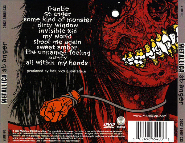 Metallica - St. Anger   European 1xCD / 1xDVD