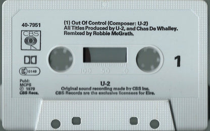 U2 - Out Of Control    VERY Rare Ireland ONLY Cassette Single