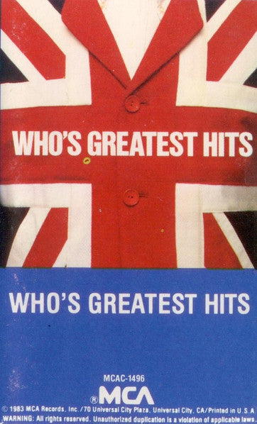 The Who - Greatest Hits   U.S. Cassette LP