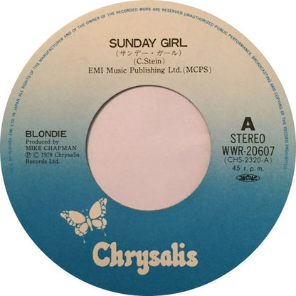 Blondie - Sunday Girl - Rare Japanese 7" Single