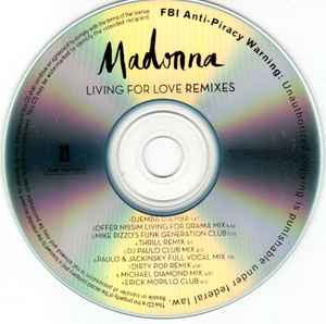 MADONNA - Living For Love  9-Track Promo CD  Remixes