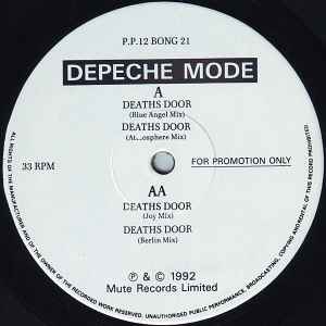 Depeche Mode - Death's Door - Rare U.K. Promotional Only 12' Single