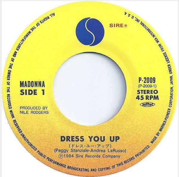 Madonna - Dress You Up    RARE Japanese Import 7 " Single