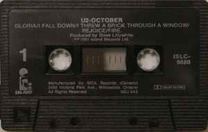 U2 - October   Canadian Import Cassette LP