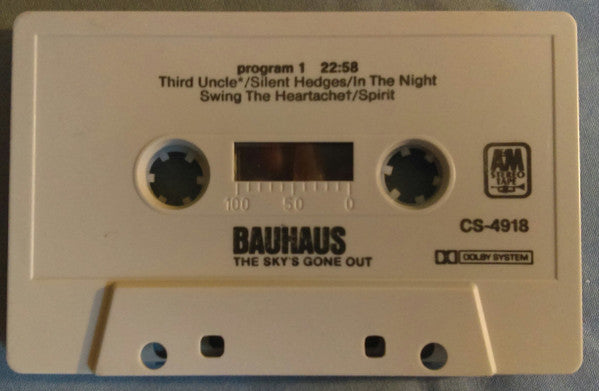 Bauhaus - The Skys Gone Out   U.S. Cassette LP