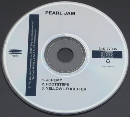 Pearl Jam - Jeremy     U.S. 3-Track CD     Maxi-Single