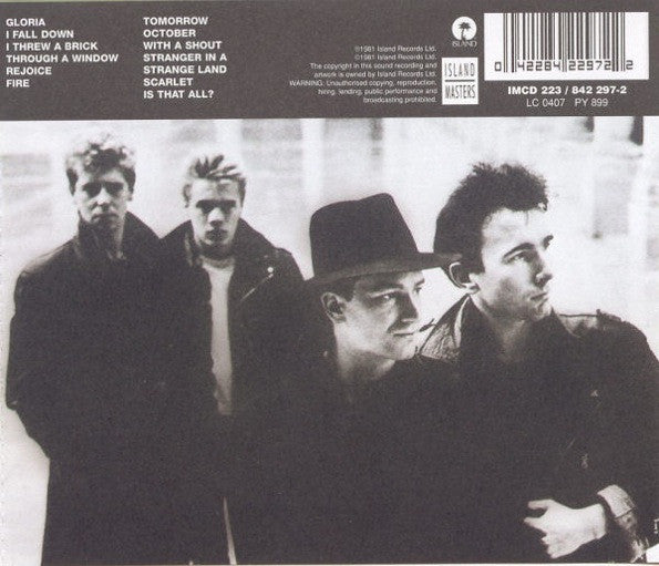 U2 - October - UK Import CD LP