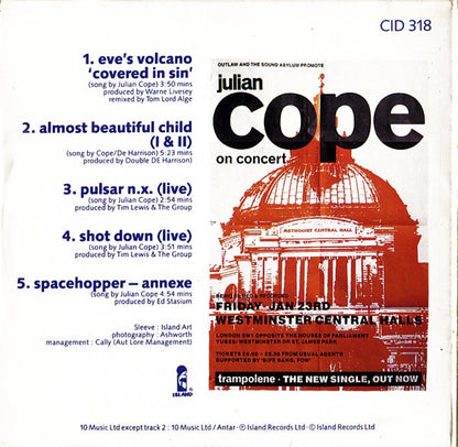 Julian Cope - Eve's Volcano - Import 5-Track CD