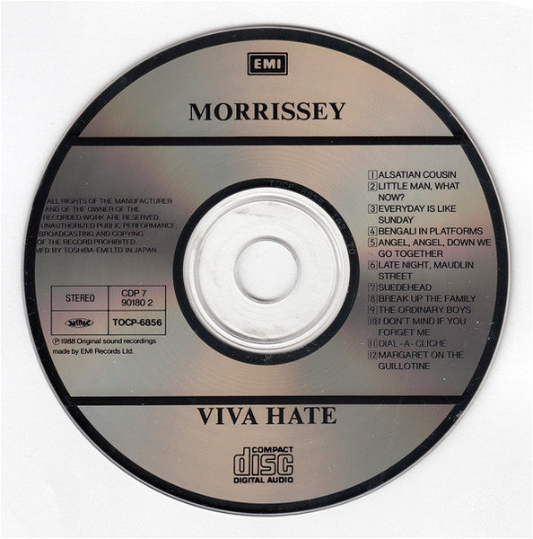 Morrissey - Viva Hate - Rare Japanese Debut CD