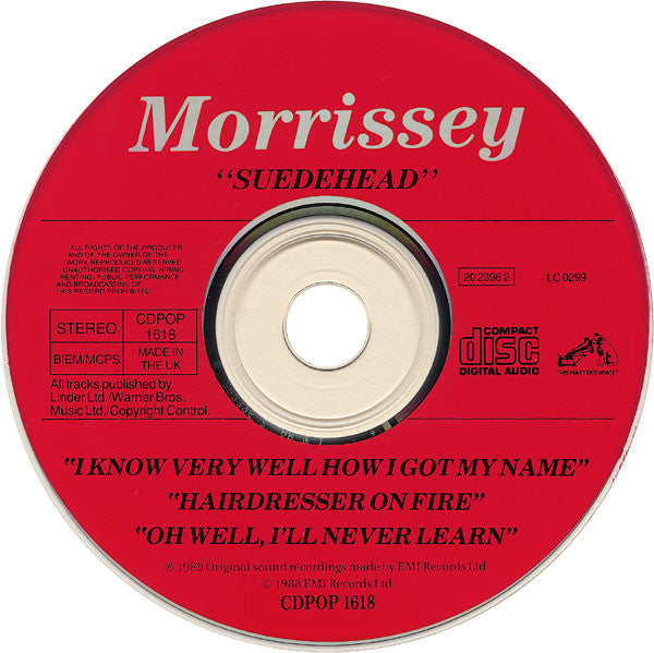 Morrissey - Suedehead - Original UK Debut CD Single 1988