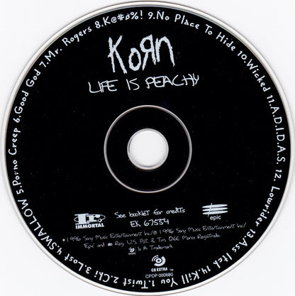 KORN - Life Is Peachy - U.S. CD LP - New / Factory Sealed