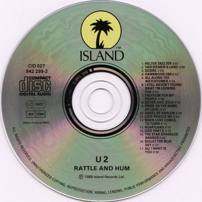 U2 - Rattle & Hum - Fully Signed French Import CD