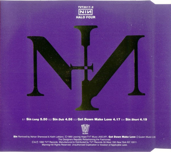 NIN Nine Inch Nails - Sin   Original U.S. CD SINgle