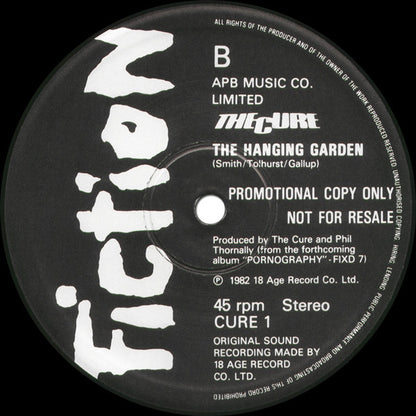 The Cure - 100 Years / The Hanging Garden    RARE U.K. 12" Promo