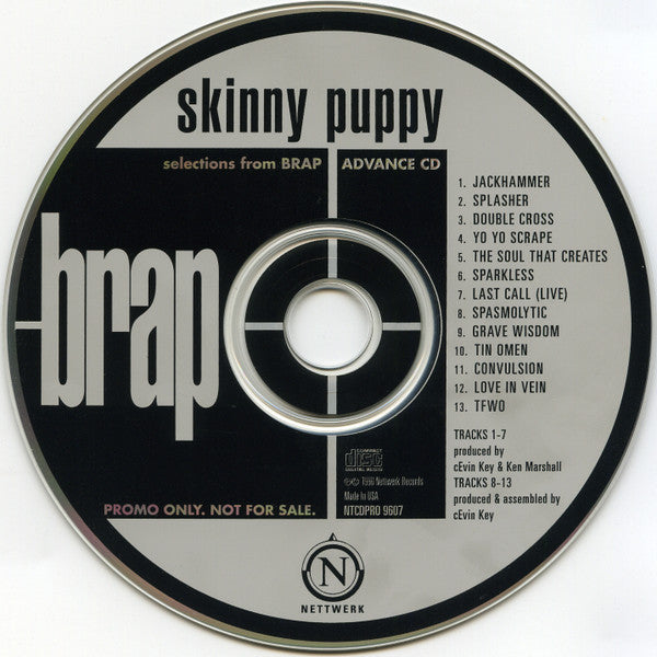 Skinny Puppy - Selections From Brap - Rare Promotional  CD Sampler for LP