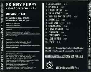 Skinny Puppy - Selections From Brap - Rare Promotional  CD Sampler for LP