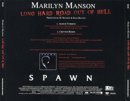 Marilyn Manson - Long Hard Road Out Of Hell - Promotional Only CD Single