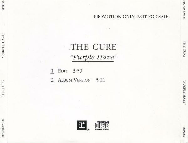 THE CURE - Purple Haze  RARE 2-Track Promo ONLY CD Single