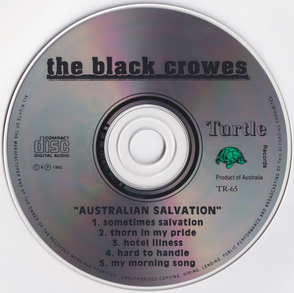 The Black Crowes - Australian Salvation   Rare 5-Track Live CD