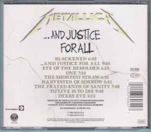 Metallica - ...And Justice For All - European Import CD 1988