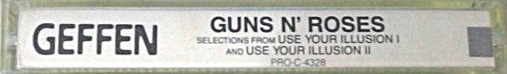 Guns-N-Roses - Use Your illusion 1 & 2  Promo Only 8-Track Sampler Cassette