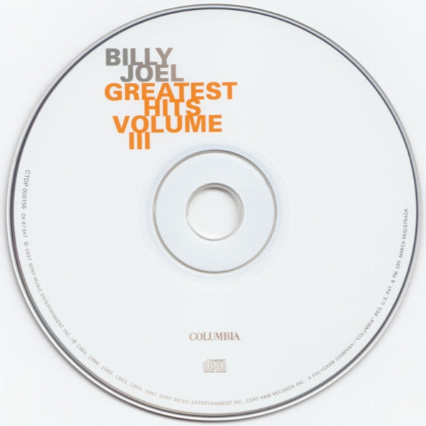 Billy Joel - Greatest Hits Volume 3    U.S. CD LP