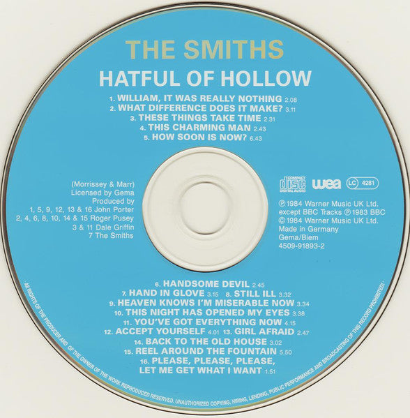 The Smiths - Hatful Of Hollow - European Import CD