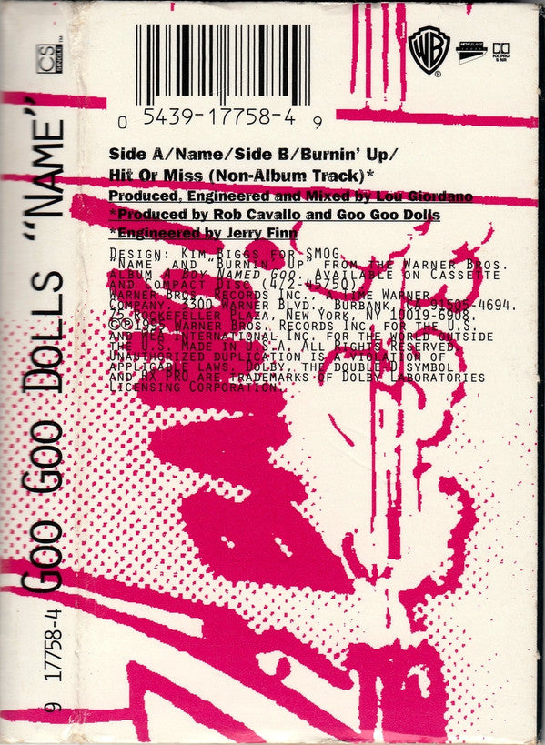 Goo Goo Dolls - "Name"      U.S. Cassette Single