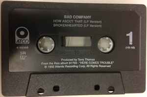 Bad Company - How About That     U.S. Cassette Single