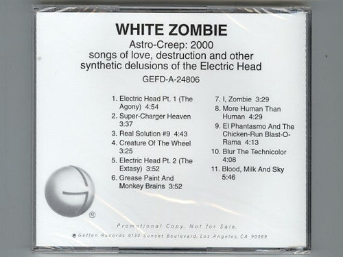 White Zombie - Astro-Creep 2000 - Promotional Only CD LP