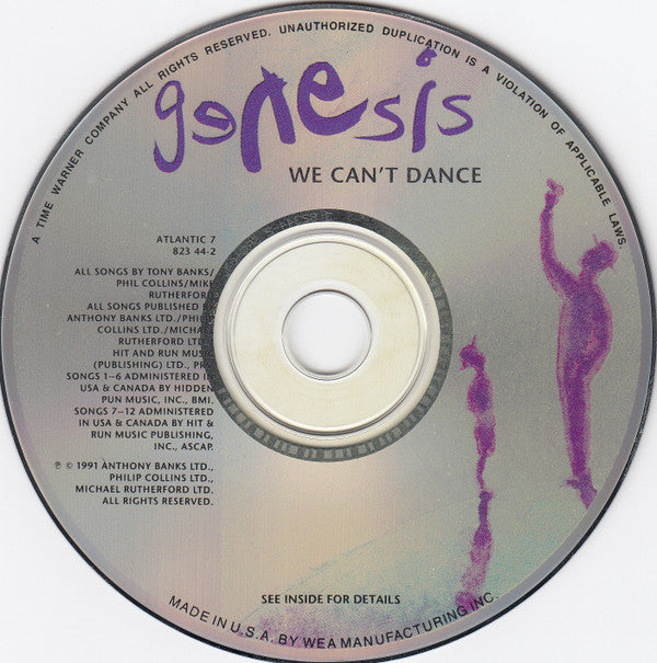 Genesis - We Can't Dance   U.S. CD LP