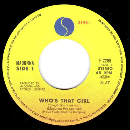 Madonna - Who's That Girl   Japanese Import 7" Single