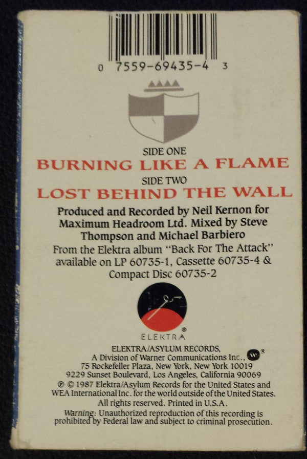 Dokken - Burning Like a Flame    U.S. ONLY Cassette single