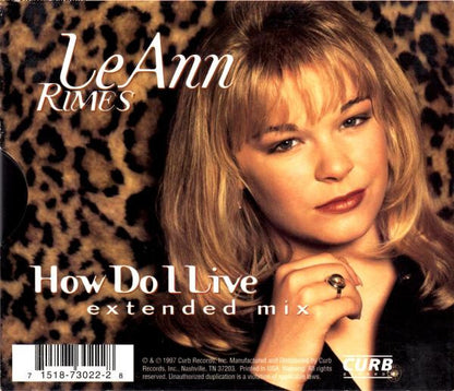 Lee Ann Rimes - How Do I Live      2 Version   Cd Single      RARE "Slide Pack"