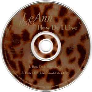 Lee Ann Rimes - How Do I Live      2 Version   Cd Single      RARE "Slide Pack"