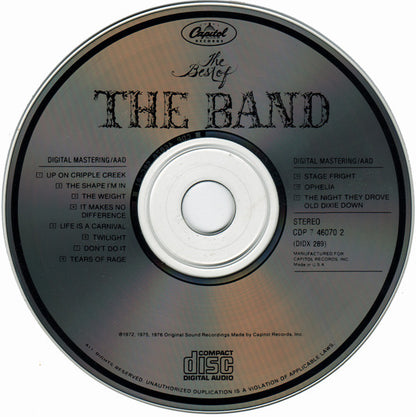 The Band - The Best Of       U.S. CD LP