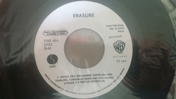 ERASURE - Blue Savannah  RARE Promotional Mexican 7" Single