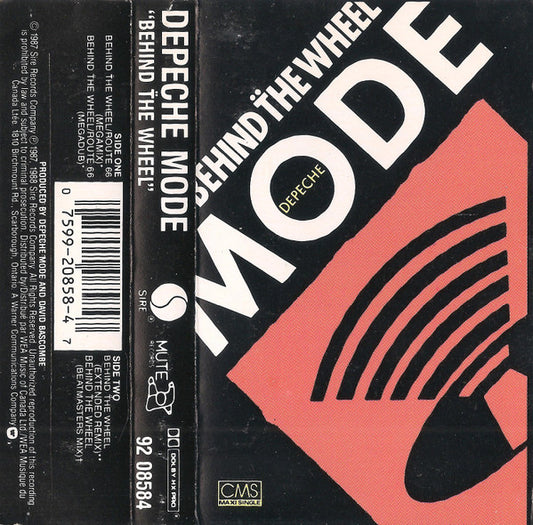 Depeche Mode - Behind The Wheel - Canadian Import Cassette Single W/ Remixes