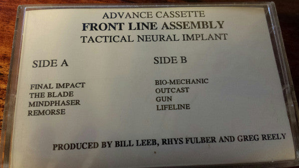 Front Line Assembly - Tactical Neural Implant - Rare Promotional Only Cassette