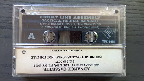 Front Line Assembly - Tactical Neural Implant - Rare Promotional Only Cassette