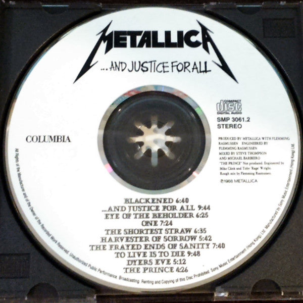 Metallica - ...And Justice For All - Rare Hong Kong Import CD