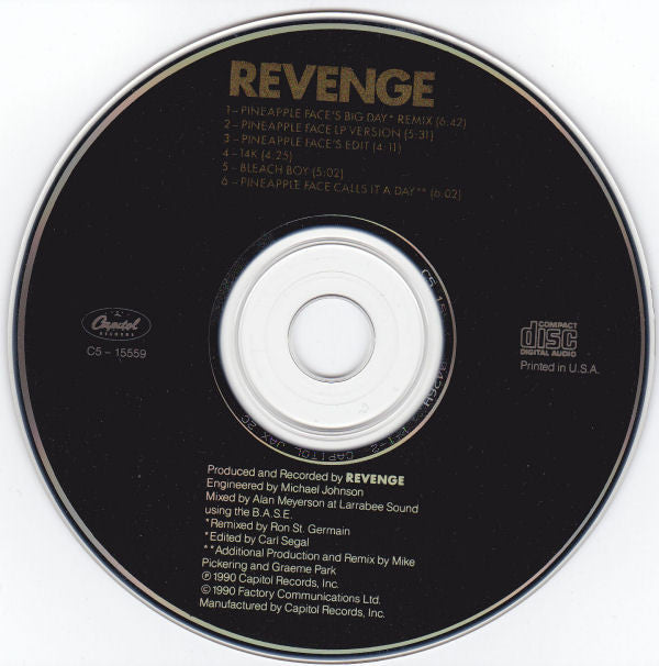 Revenge - Pineapple Face      U.S. 6-Track CD Single