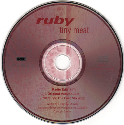 Ruby - Tiny Meat   U.S. Promo Only 3-Track CD