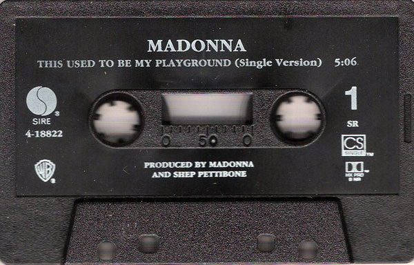 Madonna - This Used To Be My Playground - U.S. Cassette Single